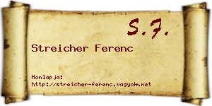Streicher Ferenc névjegykártya